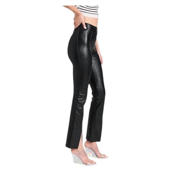 NEW COMMANDO faux leather split front pants in black - Picture 2 of 3